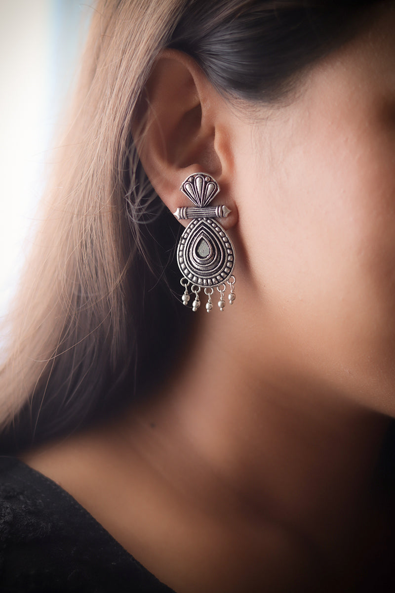 Oxidised U-shaped earrings – OOAK jewels